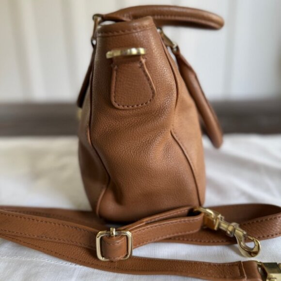 Tory Burch Amanda Mini Satchel Brown Leather Shoulder Bag - Picture 4 of 11